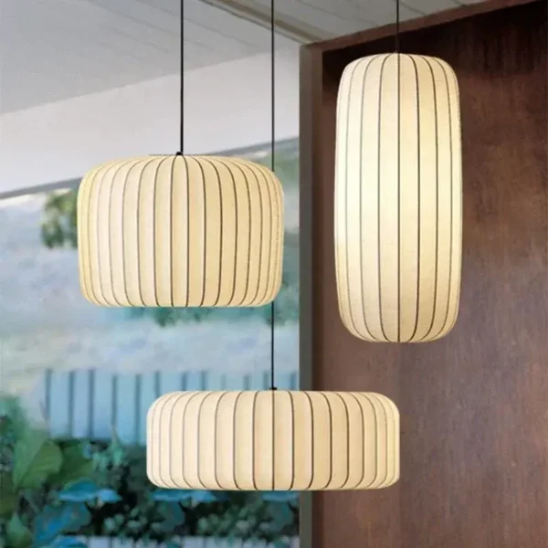 Japanese Wabi Sabi Silk Chandelier Lighting