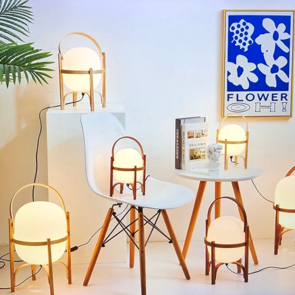 Handmade Wabi Sabi Table Lamp - Elegant Bedside Lighting for Bedroom